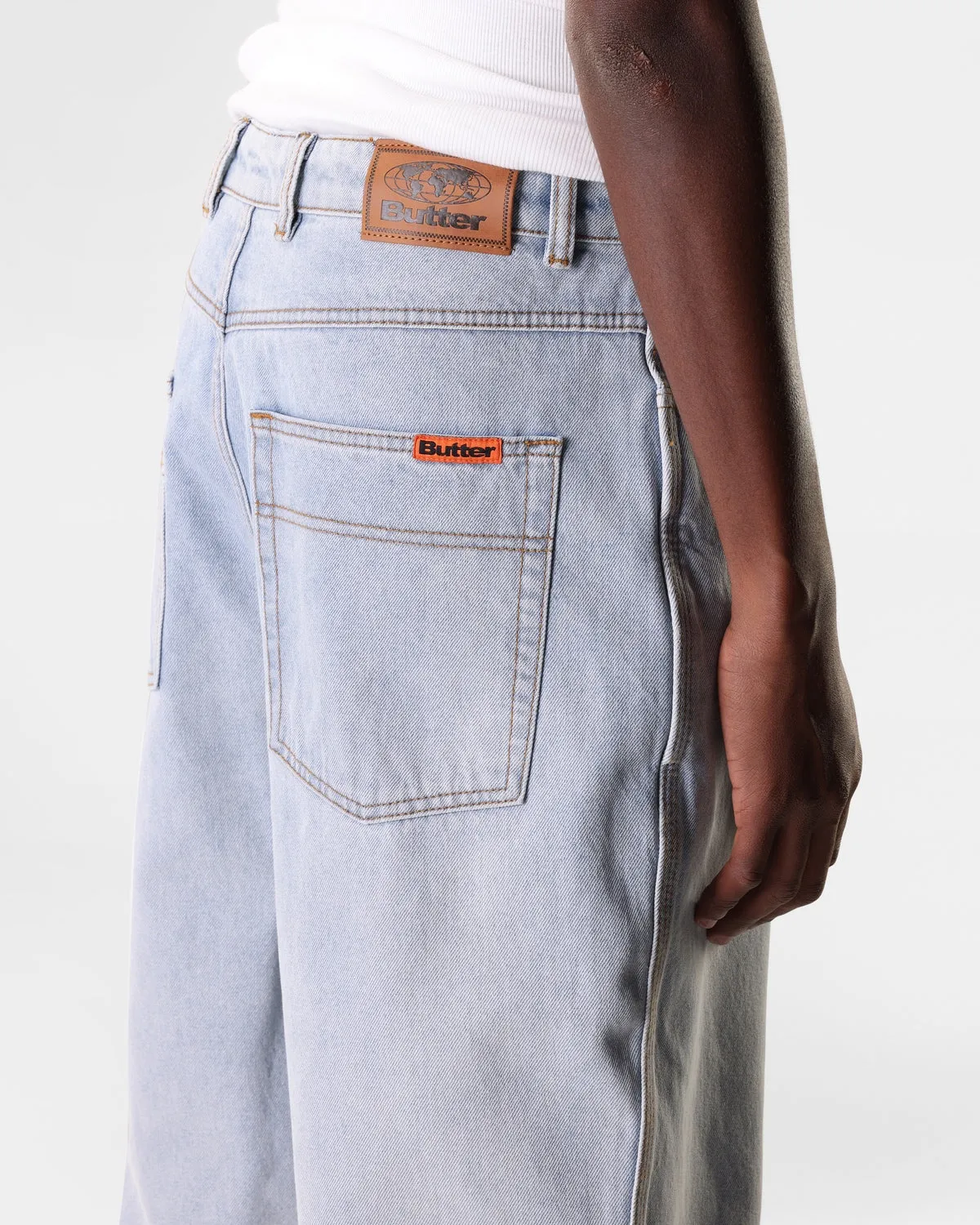 Baggy Denim Jeans, Light Blue  